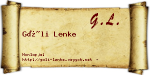 Gáli Lenke névjegykártya